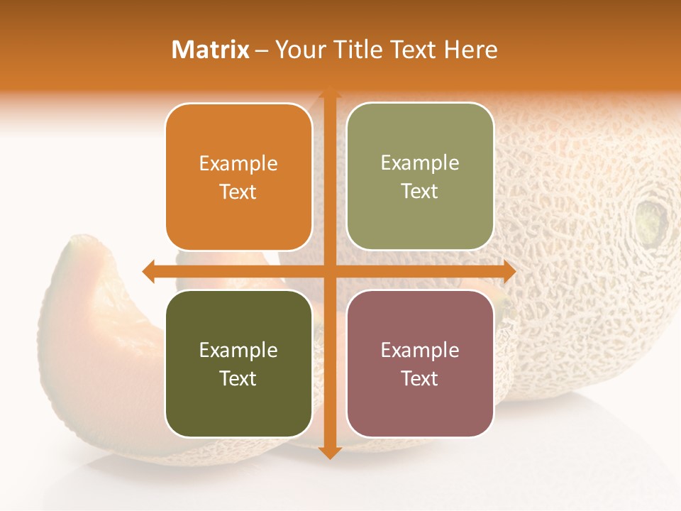 Cantaloupe White Background Organic PowerPoint Template