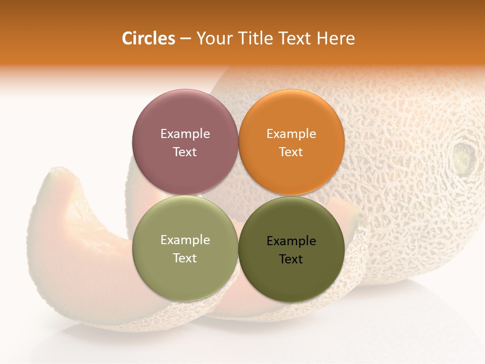 Cantaloupe White Background Organic PowerPoint Template