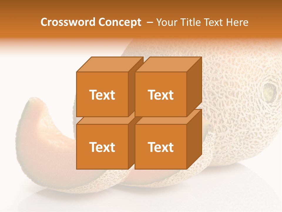 Cantaloupe White Background Organic PowerPoint Template
