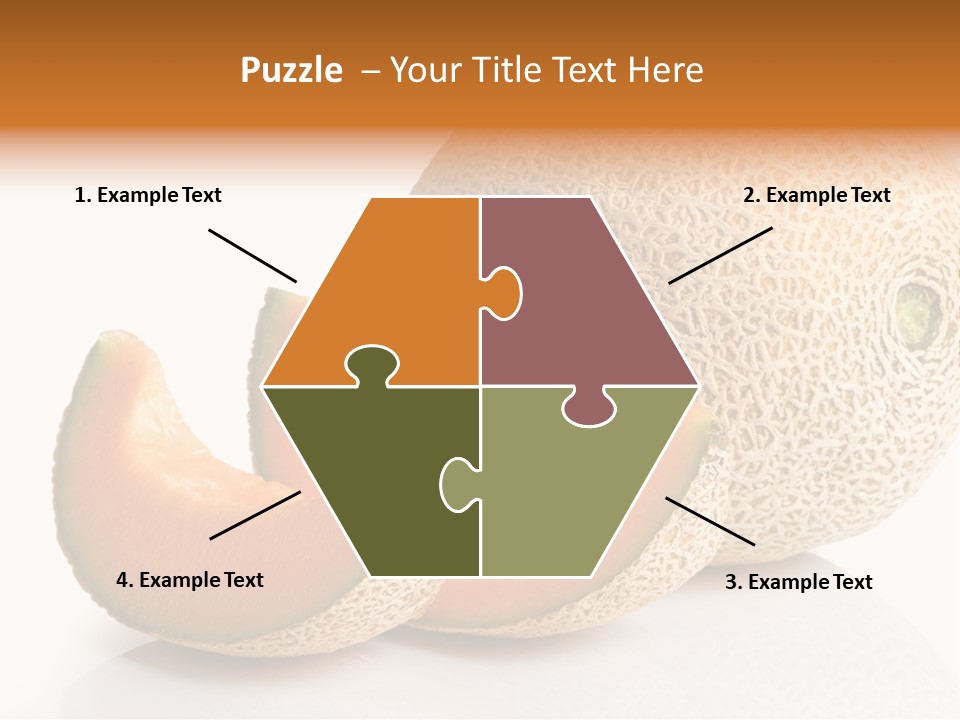 Cantaloupe White Background Organic PowerPoint Template