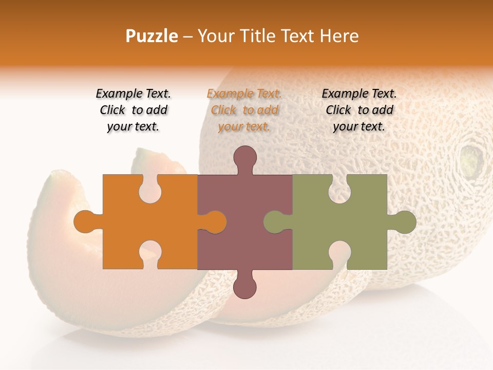 Cantaloupe White Background Organic PowerPoint Template