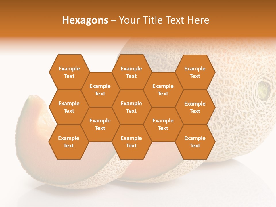 Cantaloupe White Background Organic PowerPoint Template
