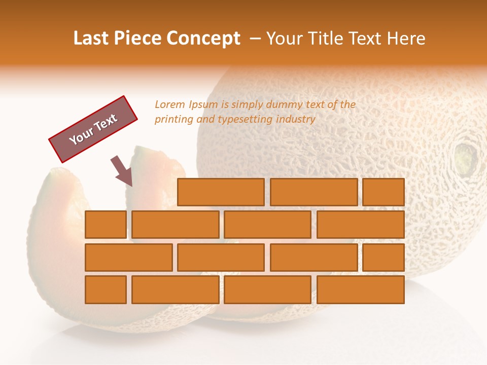 Cantaloupe White Background Organic PowerPoint Template