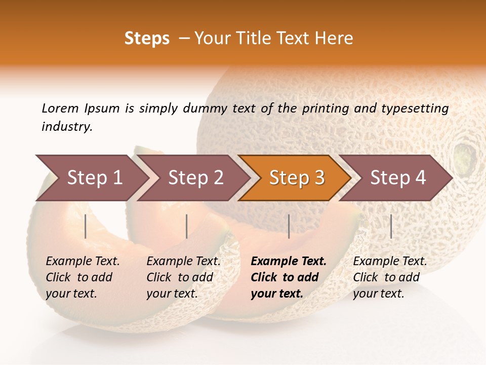 Cantaloupe White Background Organic PowerPoint Template