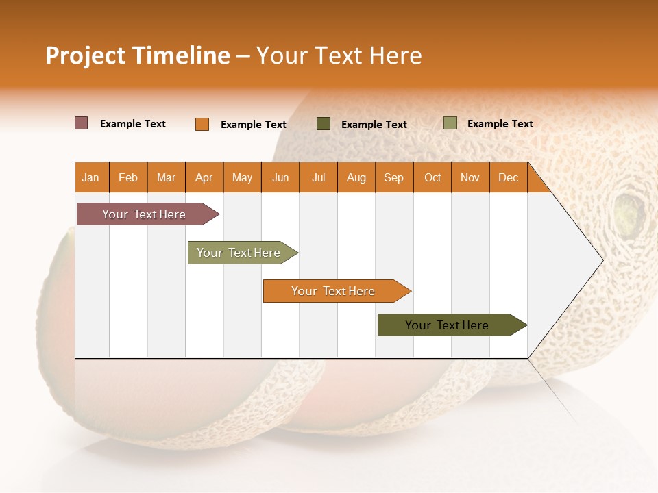 Cantaloupe White Background Organic PowerPoint Template