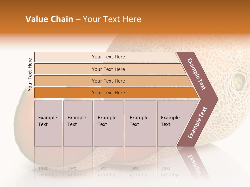 Cantaloupe White Background Organic PowerPoint Template