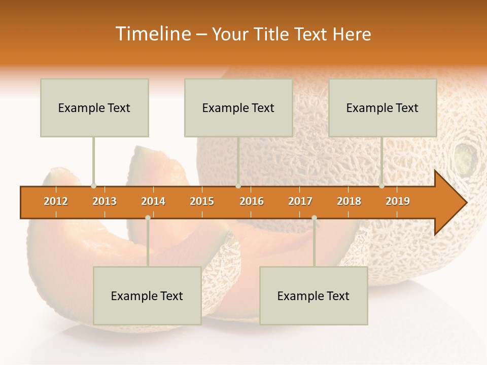 Cantaloupe White Background Organic PowerPoint Template
