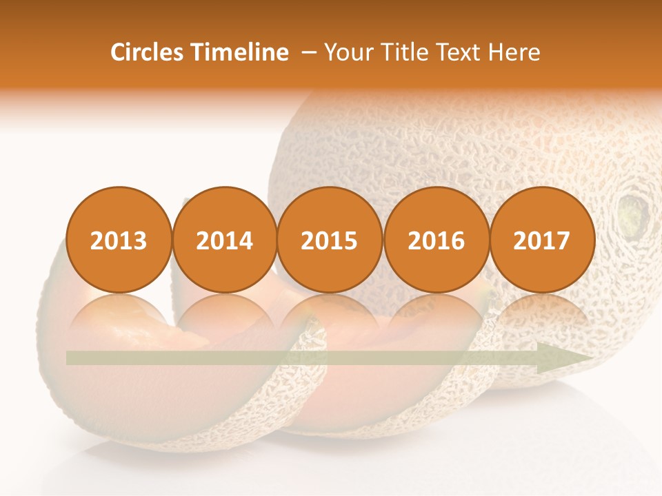 Cantaloupe White Background Organic PowerPoint Template