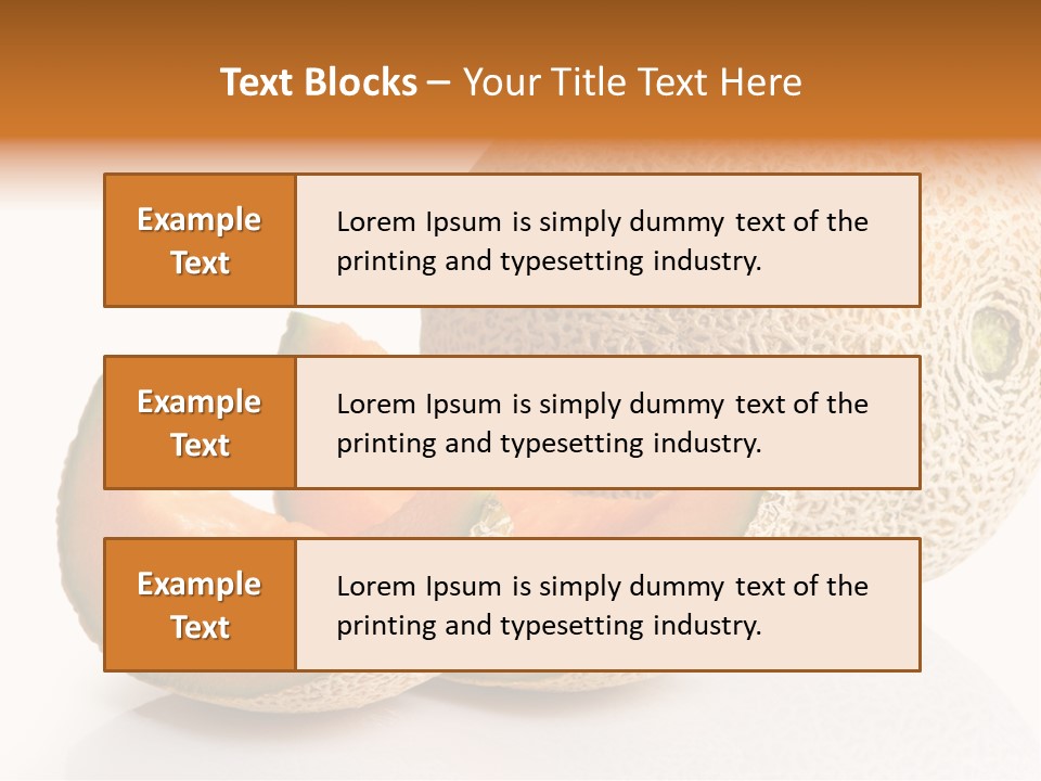 Cantaloupe White Background Organic PowerPoint Template