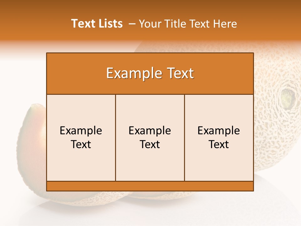 Cantaloupe White Background Organic PowerPoint Template