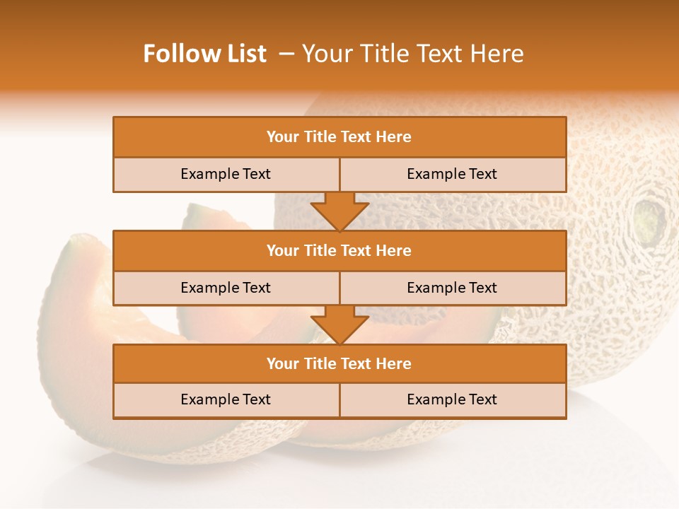 Cantaloupe White Background Organic PowerPoint Template