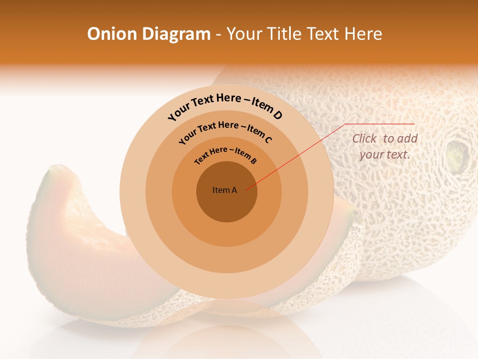 Cantaloupe White Background Organic PowerPoint Template