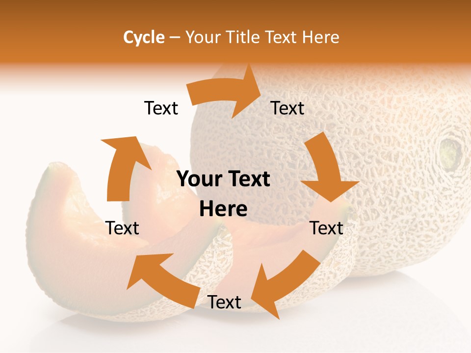 Cantaloupe White Background Organic PowerPoint Template