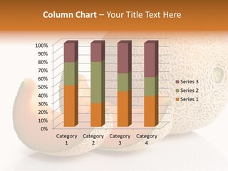 Cantaloupe White Background Organic PowerPoint Template