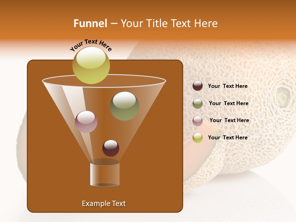 Cantaloupe White Background Organic PowerPoint Template