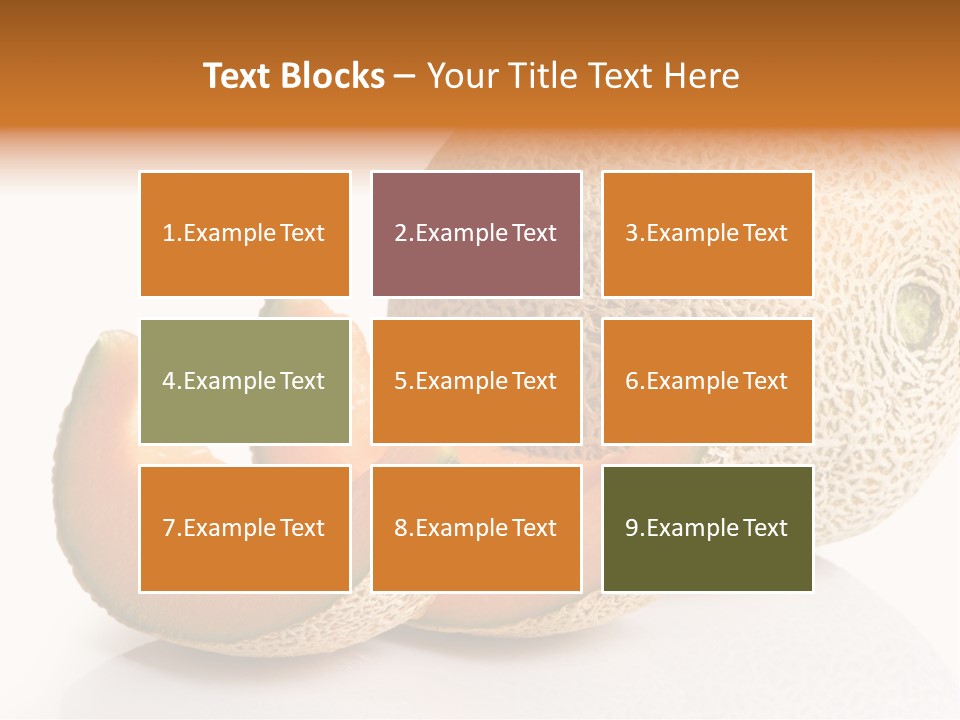 Cantaloupe White Background Organic PowerPoint Template