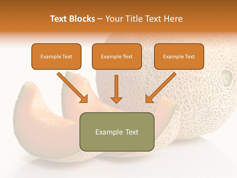 Cantaloupe White Background Organic PowerPoint Template
