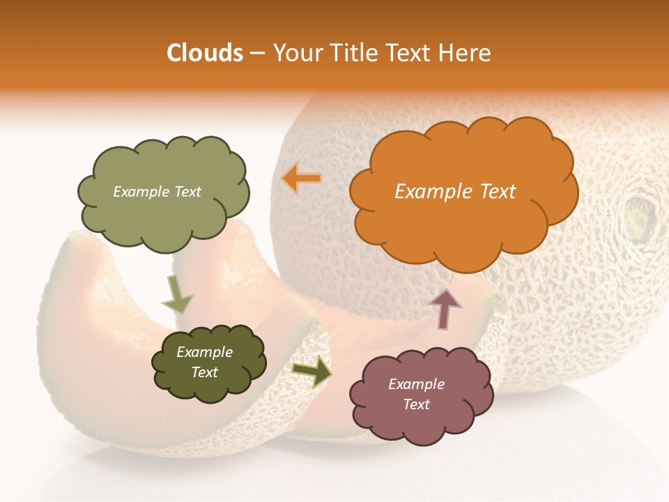 Cantaloupe White Background Organic PowerPoint Template