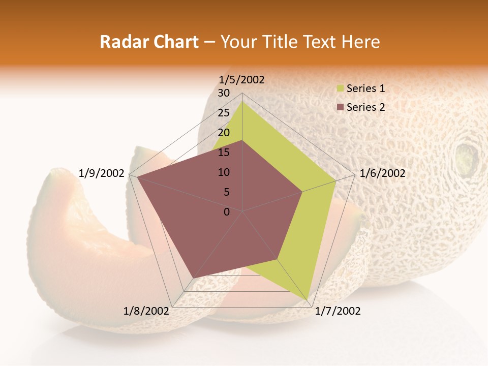 Cantaloupe White Background Organic PowerPoint Template