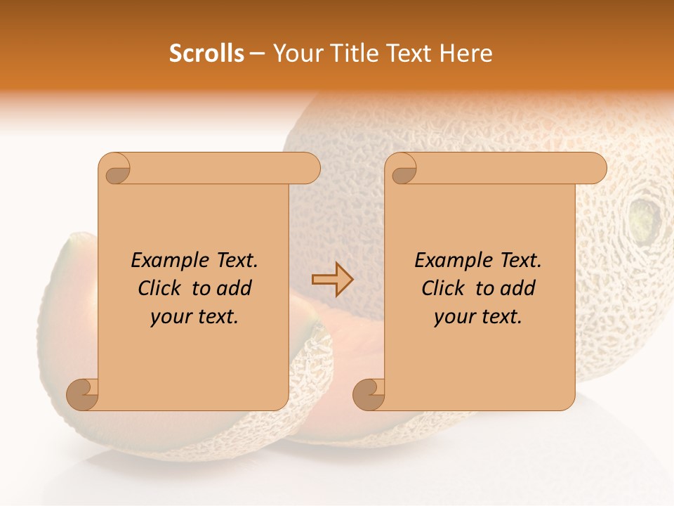 Cantaloupe White Background Organic PowerPoint Template