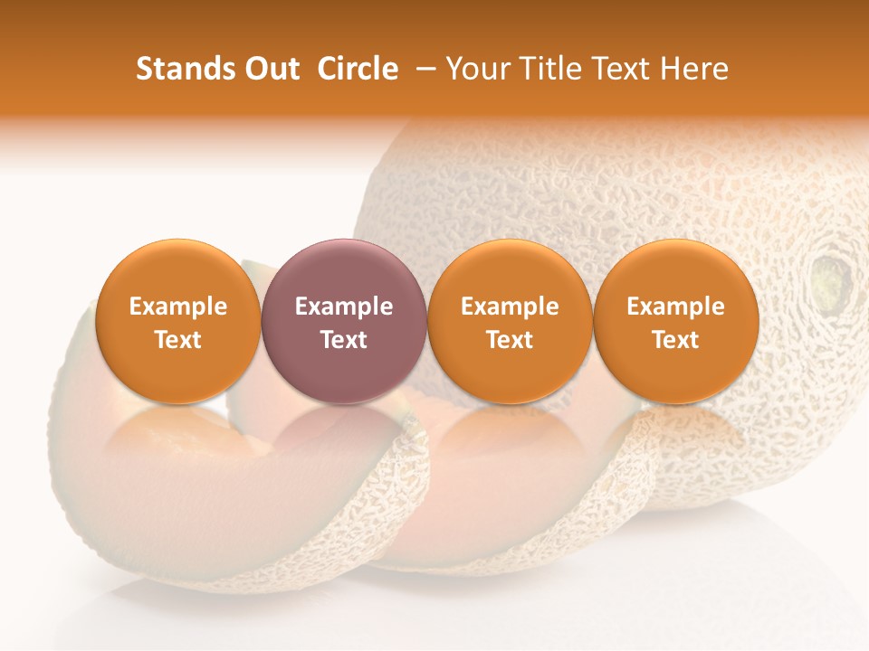Cantaloupe White Background Organic PowerPoint Template