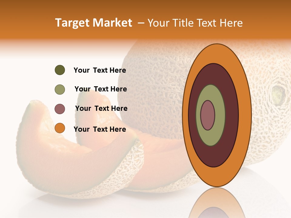 Cantaloupe White Background Organic PowerPoint Template