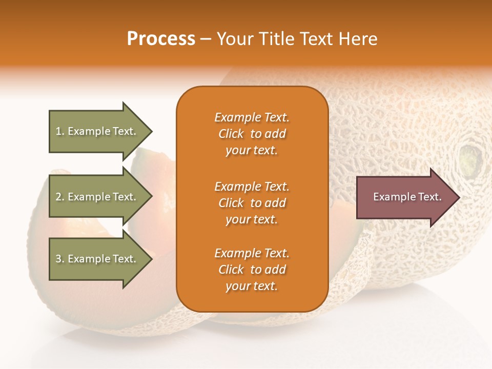 Cantaloupe White Background Organic PowerPoint Template