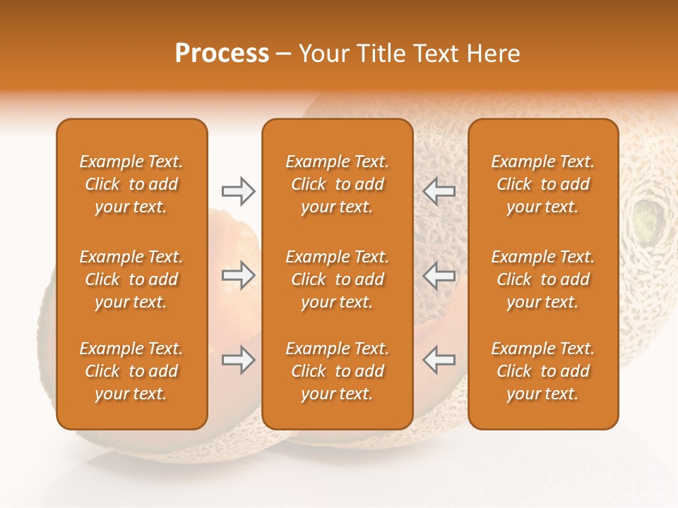 Cantaloupe White Background Organic PowerPoint Template