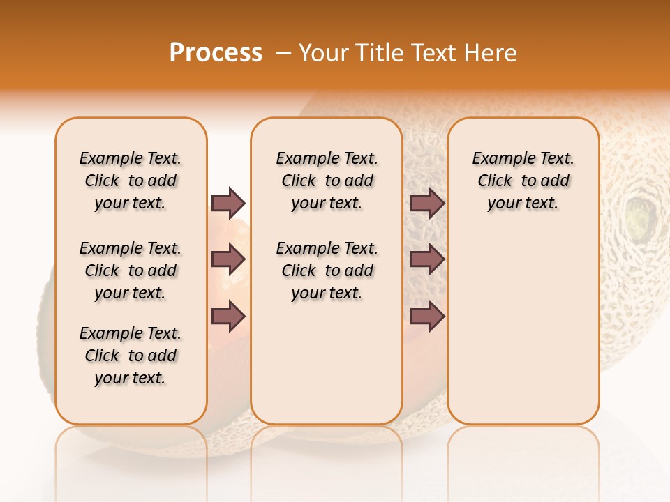 Cantaloupe White Background Organic PowerPoint Template