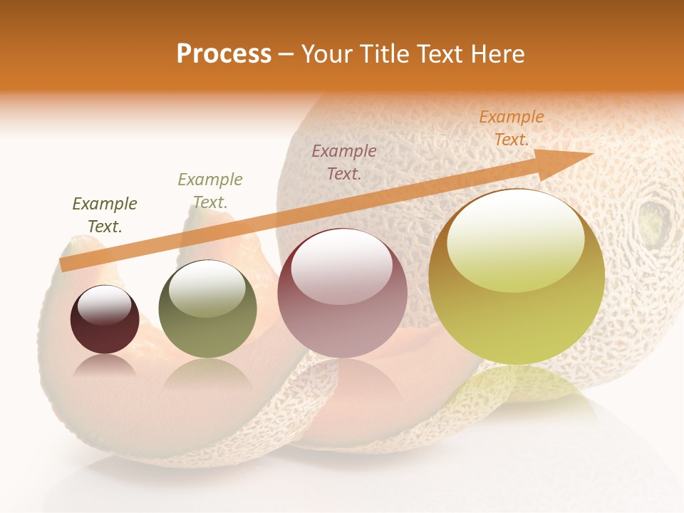 Cantaloupe White Background Organic PowerPoint Template