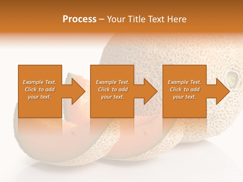 Cantaloupe White Background Organic PowerPoint Template