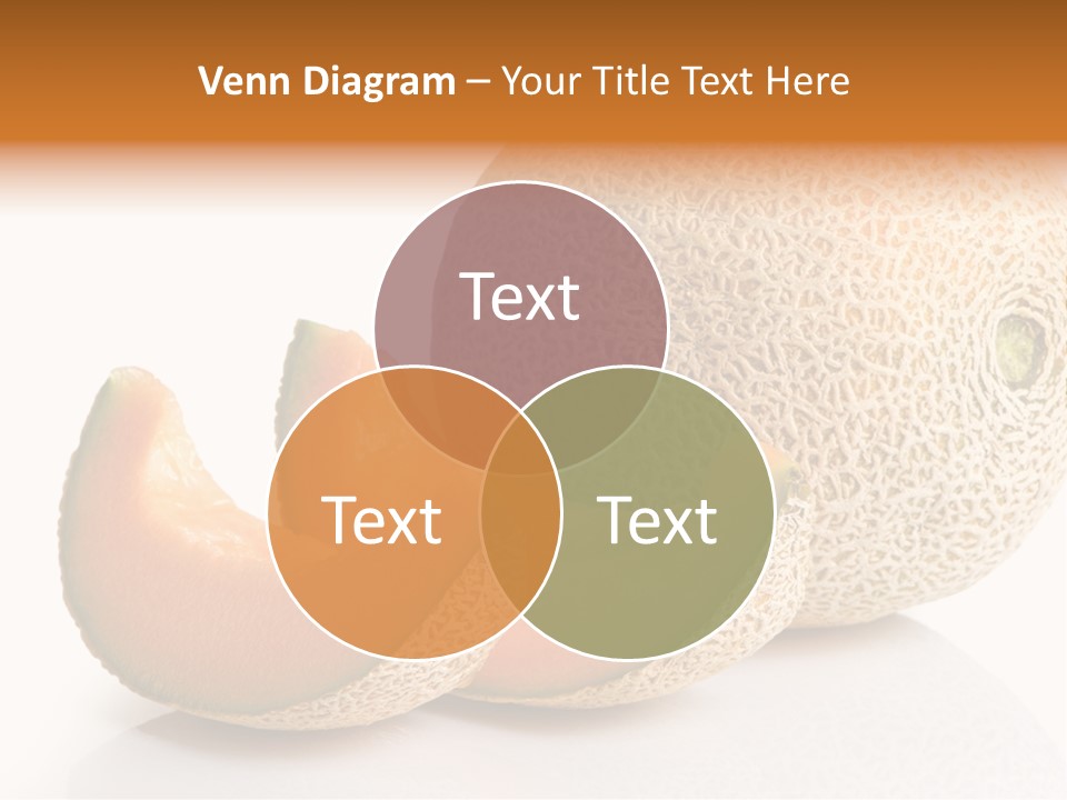 Cantaloupe White Background Organic PowerPoint Template