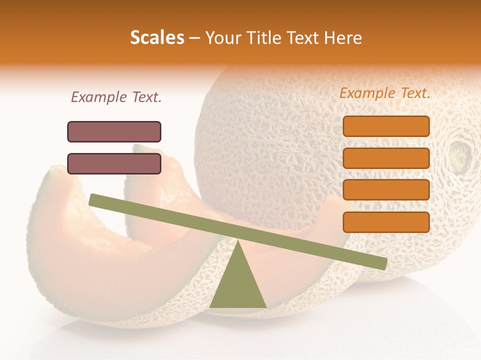Cantaloupe White Background Organic PowerPoint Template