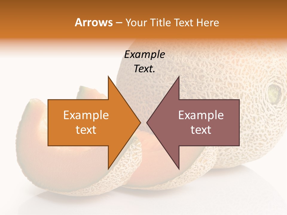 Cantaloupe White Background Organic PowerPoint Template