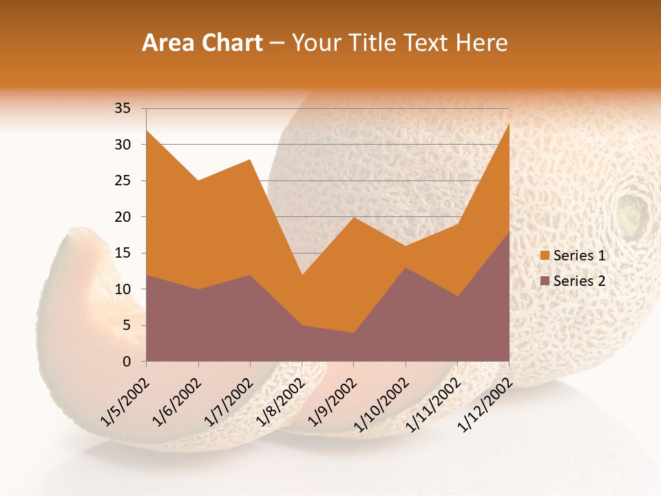 Cantaloupe White Background Organic PowerPoint Template