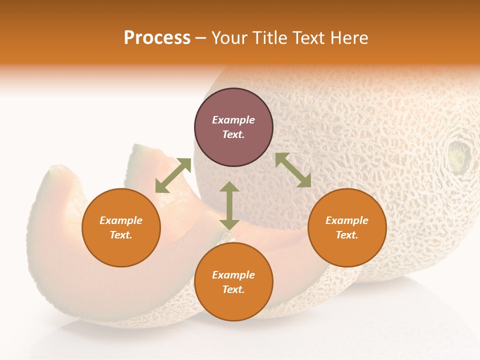 Cantaloupe White Background Organic PowerPoint Template