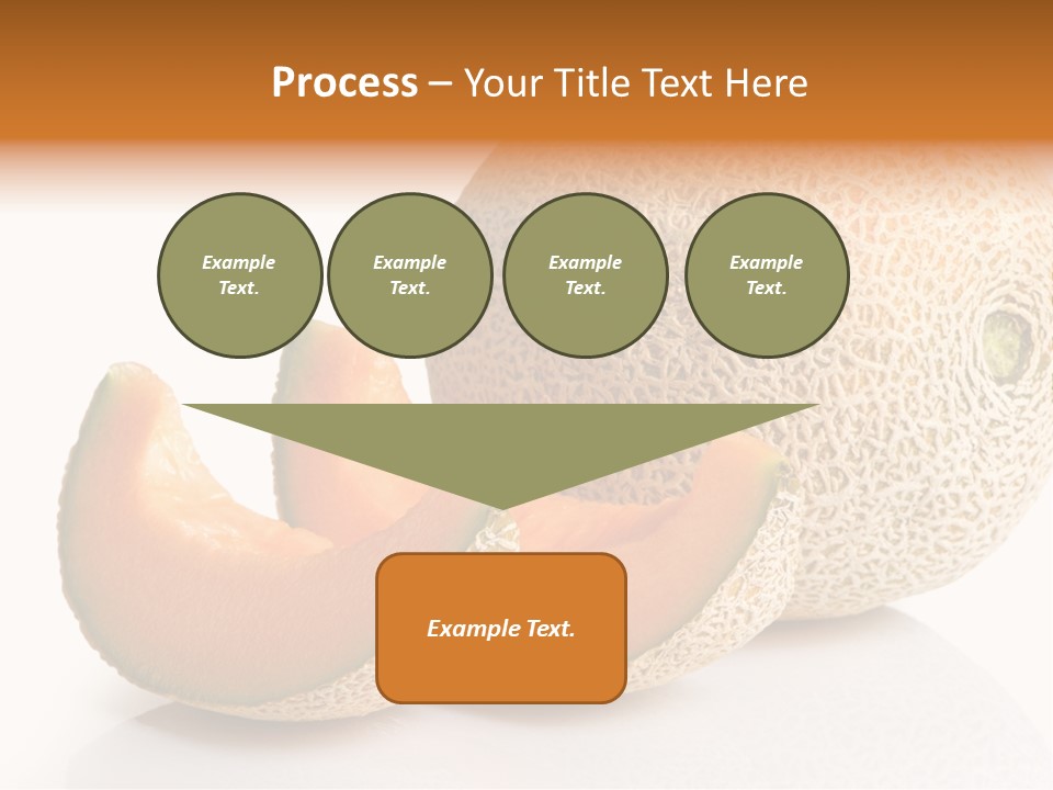 Cantaloupe White Background Organic PowerPoint Template