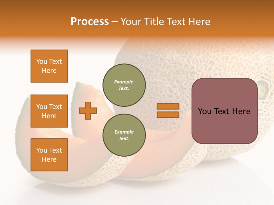 Cantaloupe White Background Organic PowerPoint Template