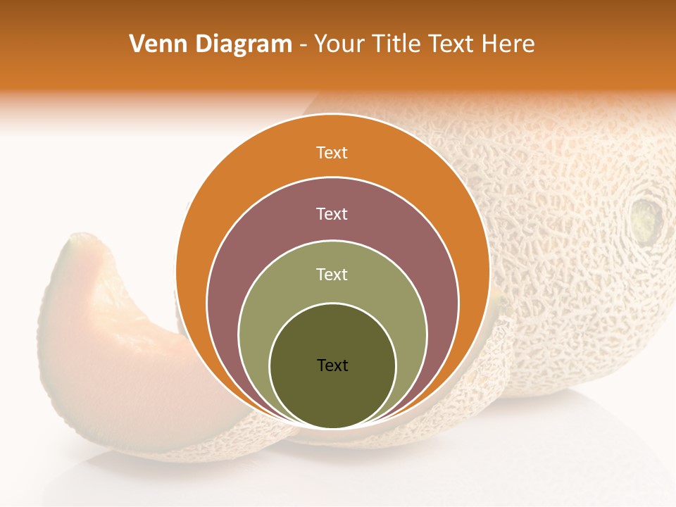 Cantaloupe White Background Organic PowerPoint Template