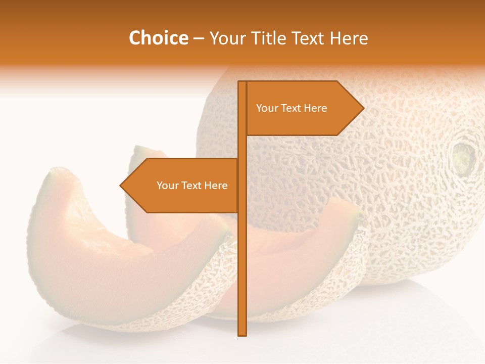 Cantaloupe White Background Organic PowerPoint Template