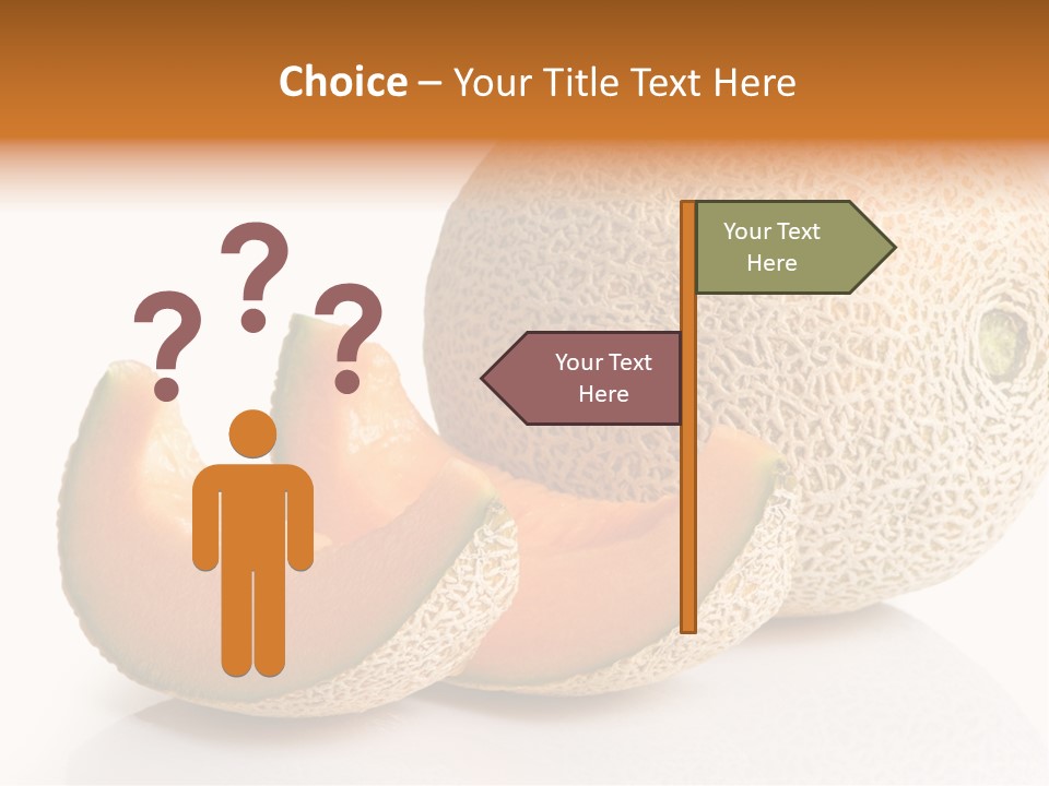 Cantaloupe White Background Organic PowerPoint Template