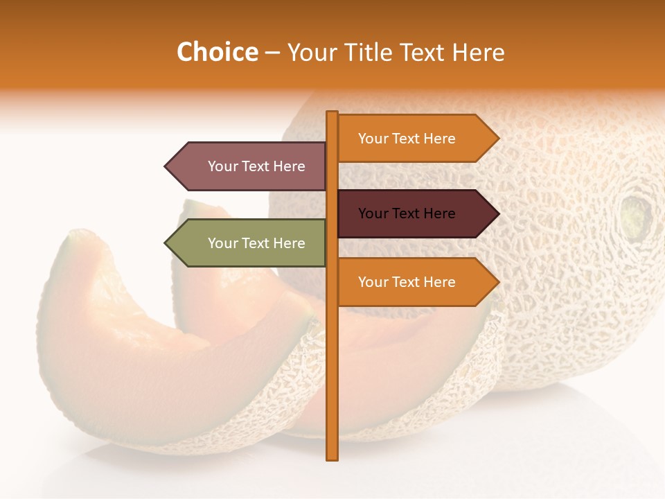 Cantaloupe White Background Organic PowerPoint Template