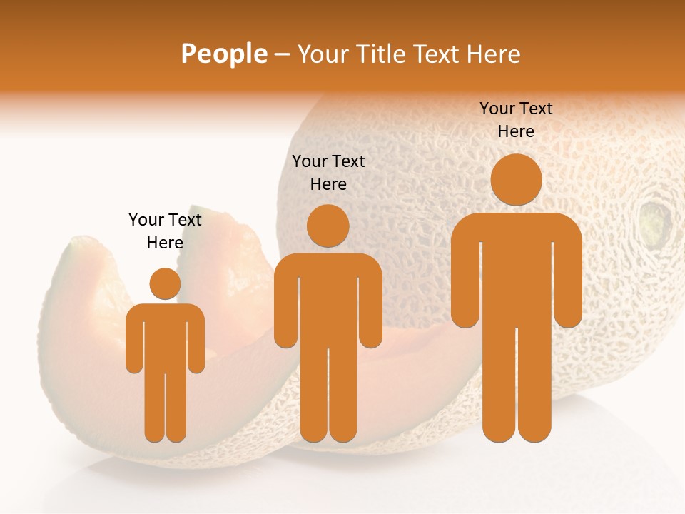 Cantaloupe White Background Organic PowerPoint Template