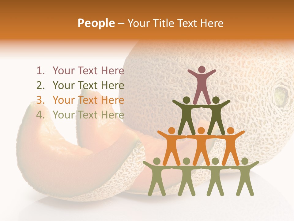 Cantaloupe White Background Organic PowerPoint Template