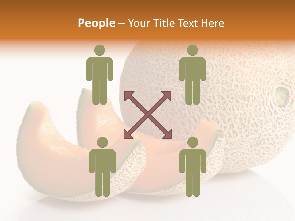 Cantaloupe White Background Organic PowerPoint Template