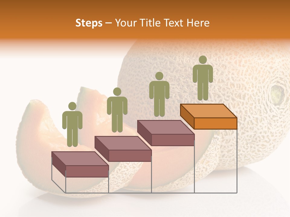 Cantaloupe White Background Organic PowerPoint Template