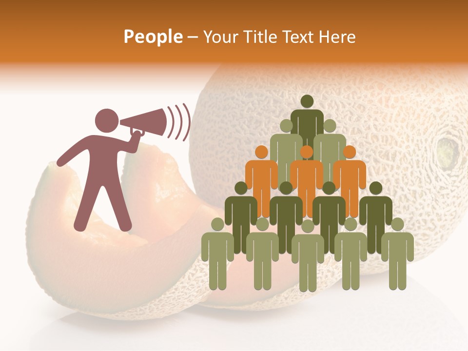 Cantaloupe White Background Organic PowerPoint Template