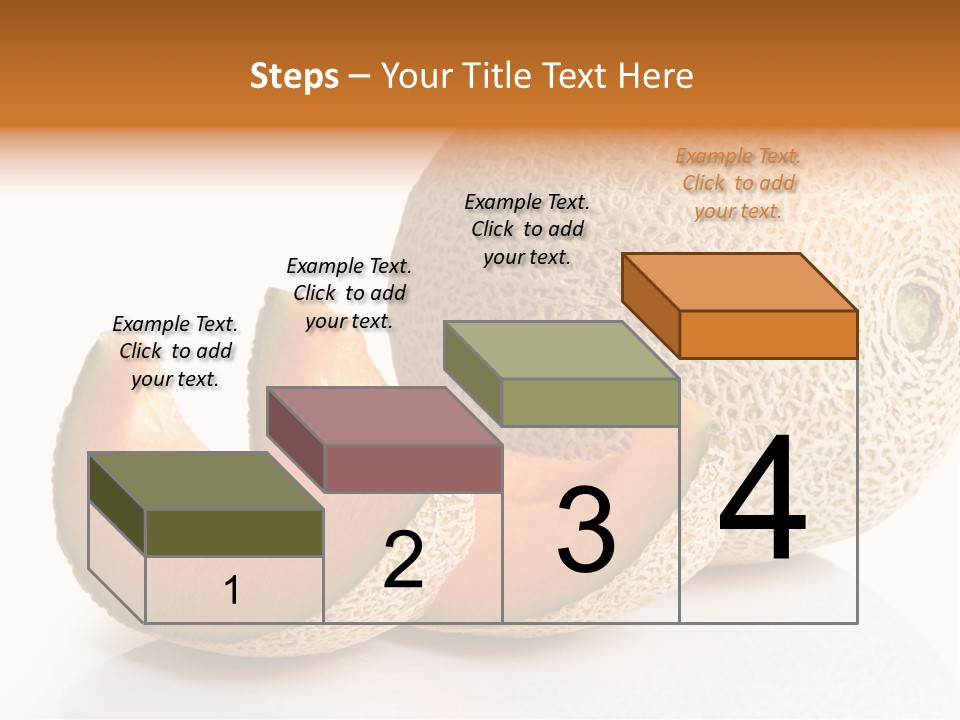 Cantaloupe White Background Organic PowerPoint Template