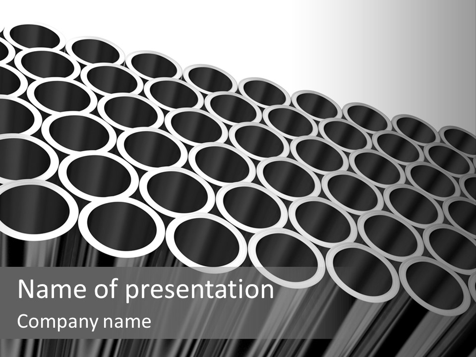 Black Metallic Illustration PowerPoint Template