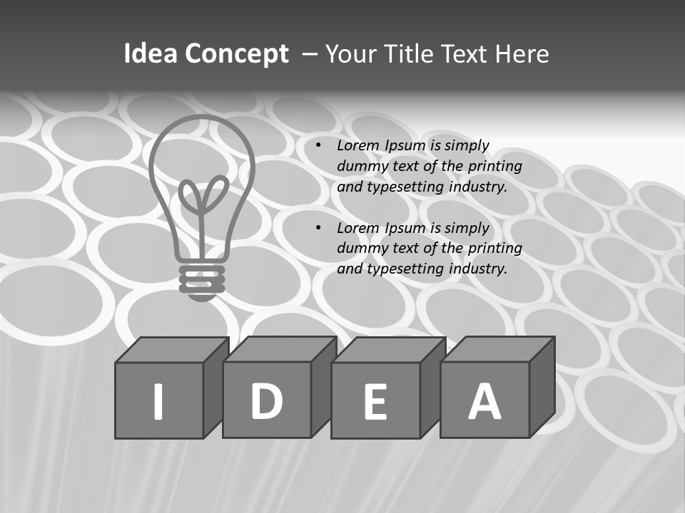 Black Metallic Illustration PowerPoint Template